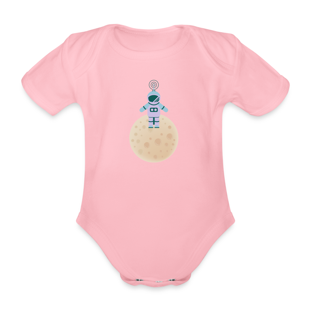 Baby Bio-Kurzarm-Body - Astronaut (verschiedene Ausführungen) - Hellrosa