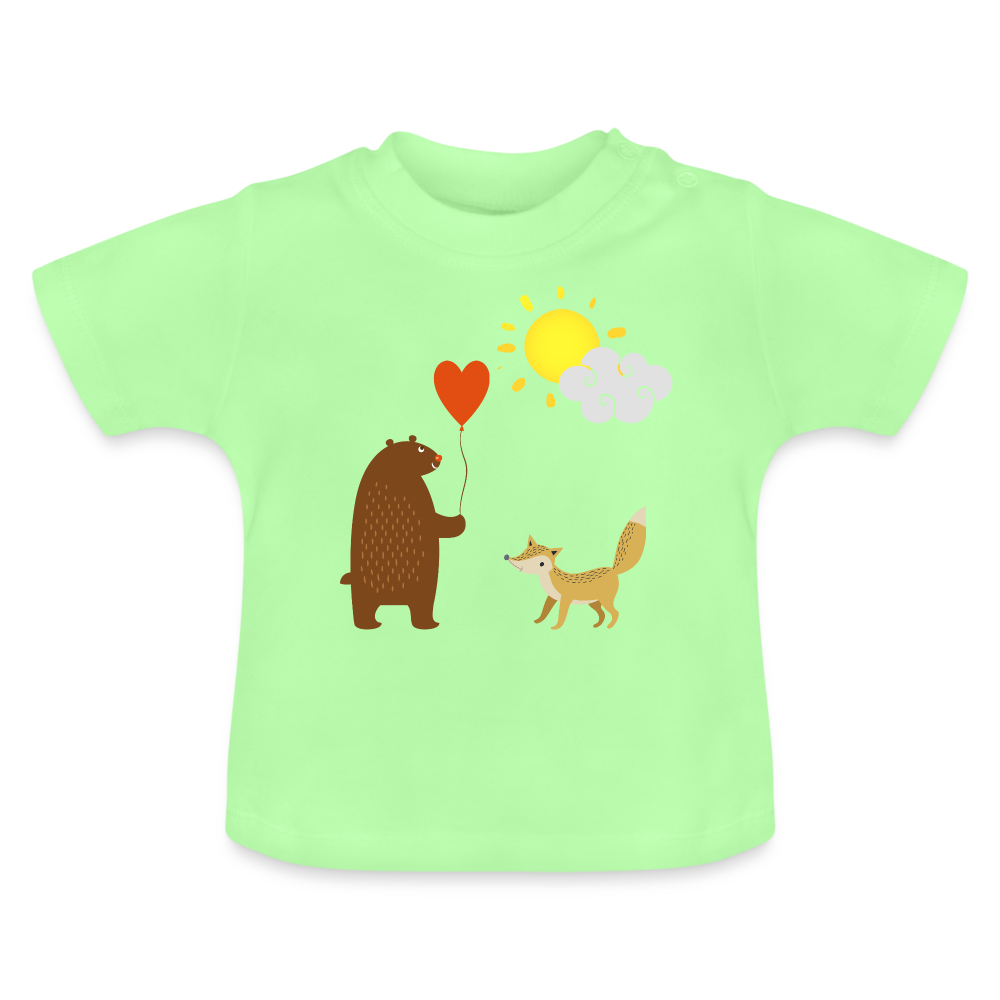 Bio Baby T-Shirt kurzarm - Bär & Fuchs (verschiedene Ausführungen) - Mintgrün