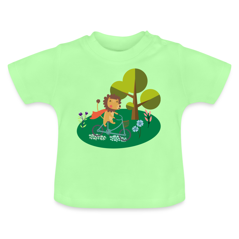Bio Baby T-Shirt kurzarm - Löwe (verschiedene Ausführungen) - Mintgrün
