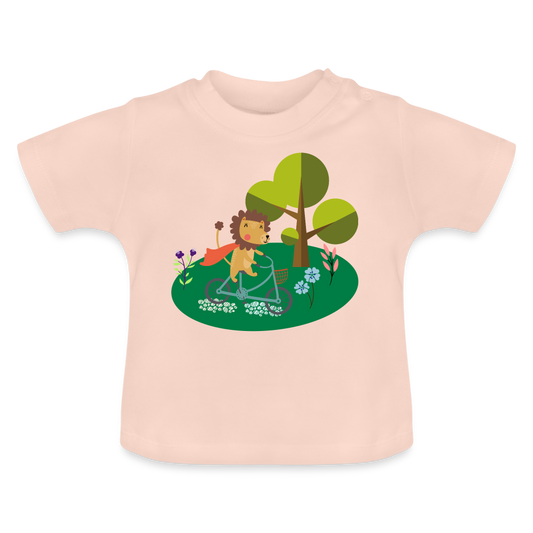 Bio Baby T-Shirt kurzarm - Löwe (verschiedene Ausführungen) - Kristallrosa